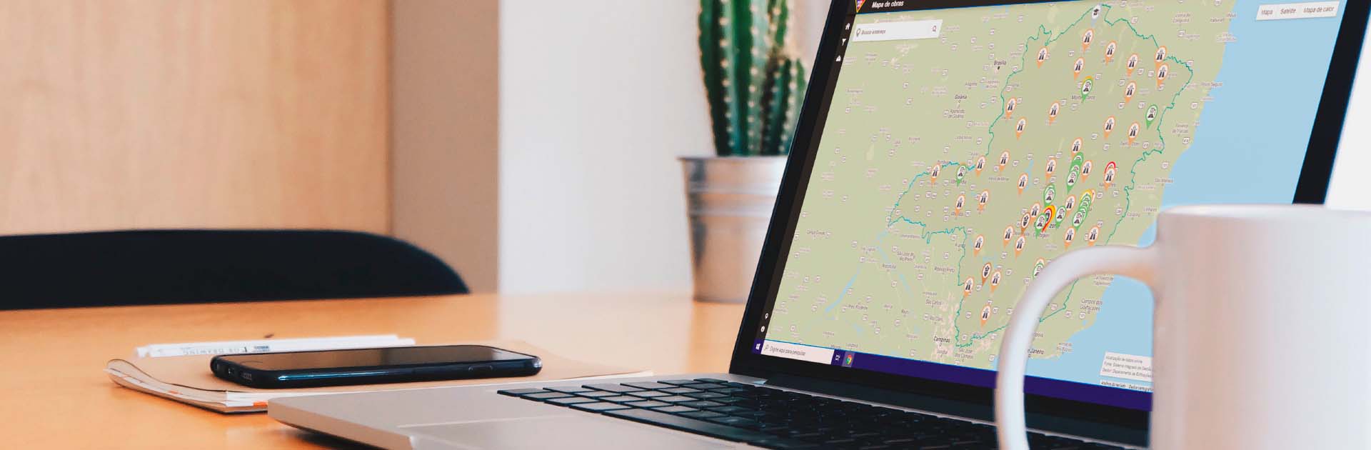 DER-MG disponibiliza Mapa Interativo de Obras
